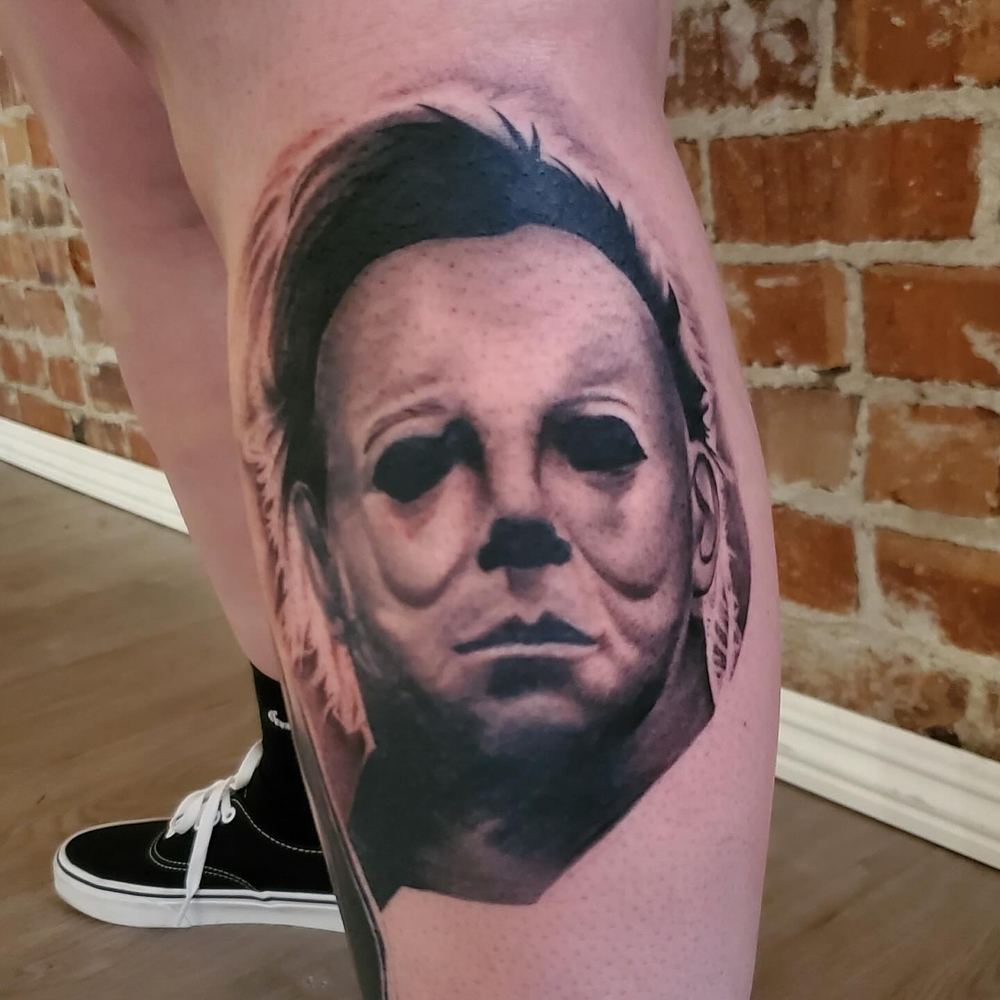 Michael Myers tattoo by Adrian Castro
