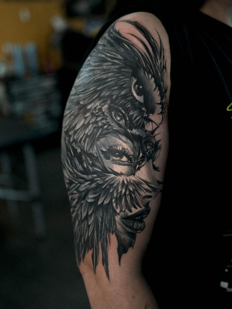 Mystic lady tattoo by Ash Barroga