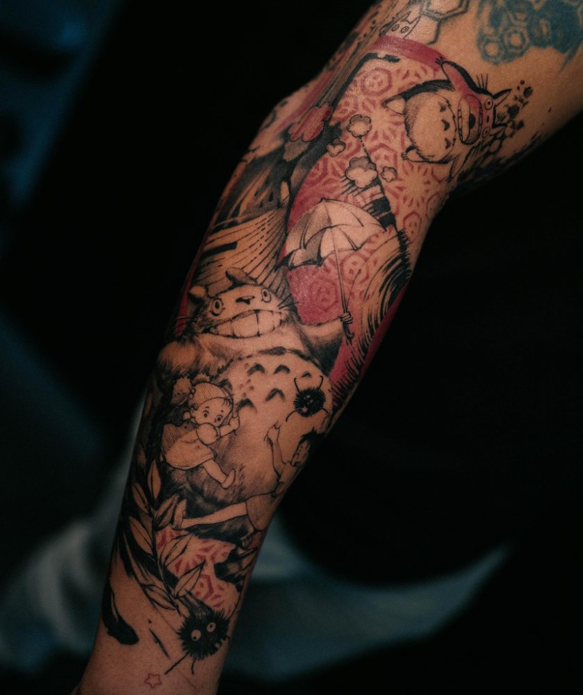 Totoro tattoo by Ash Barroga