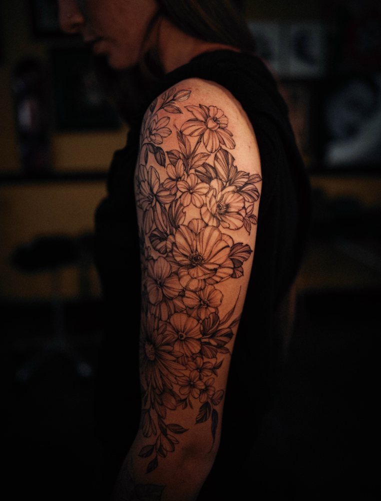 Cherry blossoms tattoo by Ash