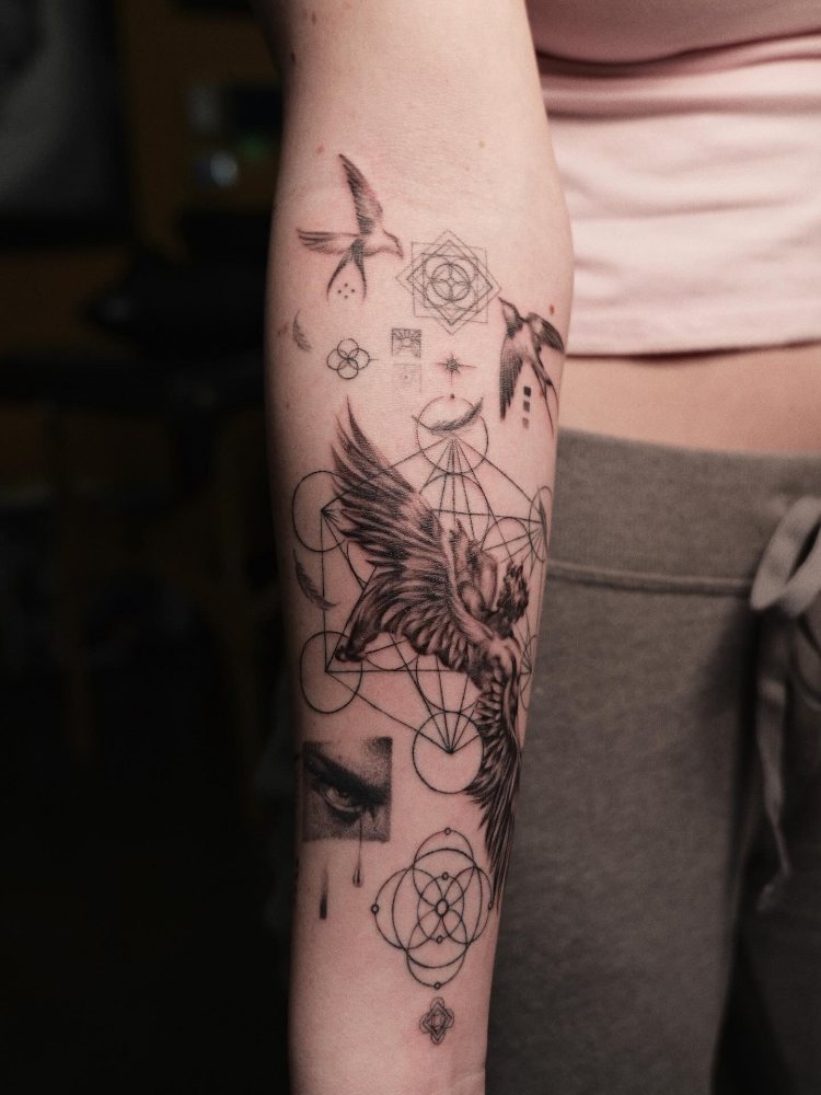 Icarus wings & stars tattoo by Ash Barroga