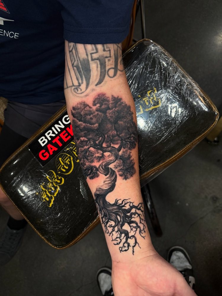 Mesquite tree tattoo by Chase