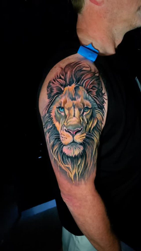 Lion tattoo by Chase