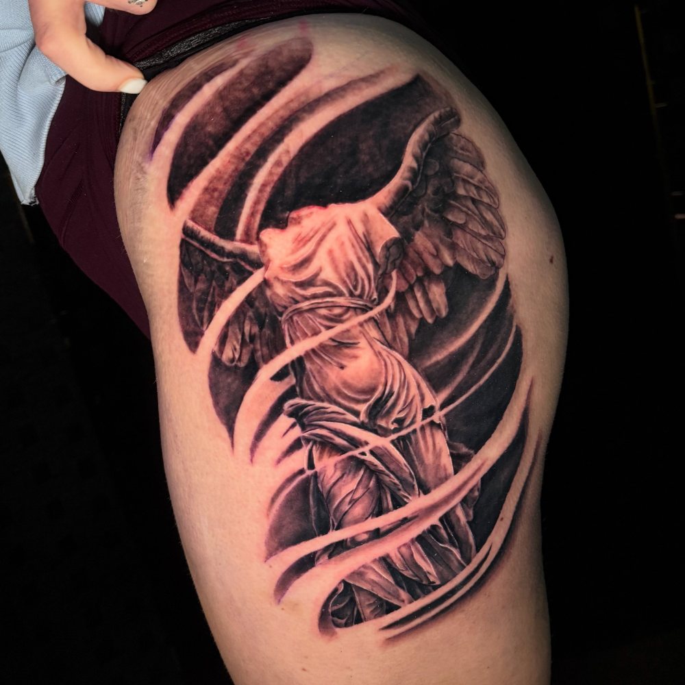 Winged Victory tattoo by Chase