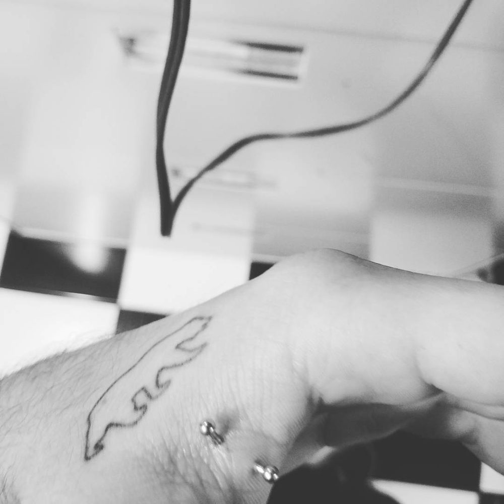 Hand web piercing by Doni