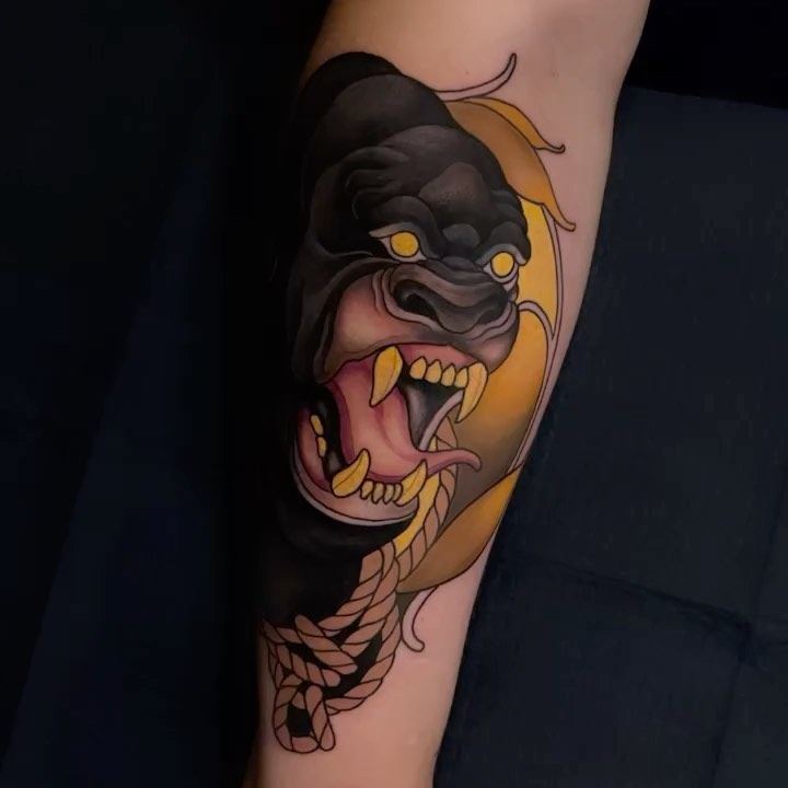 Gorilla tattoo by Marvin