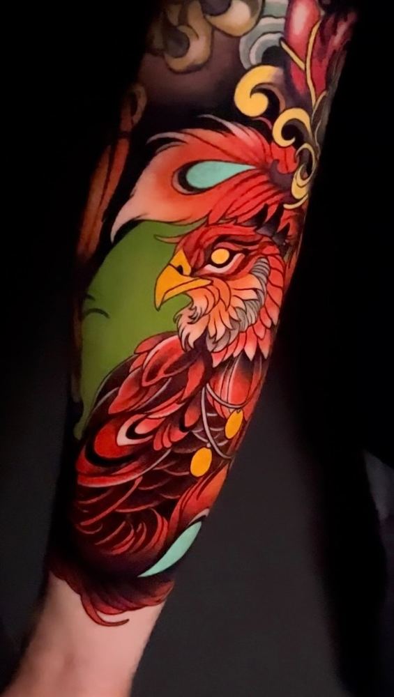 Phoenix tattoo by Marvin