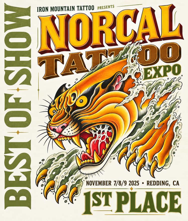 NorCal Tattoo Expo 2025 poster: Best of Show, 1st Place