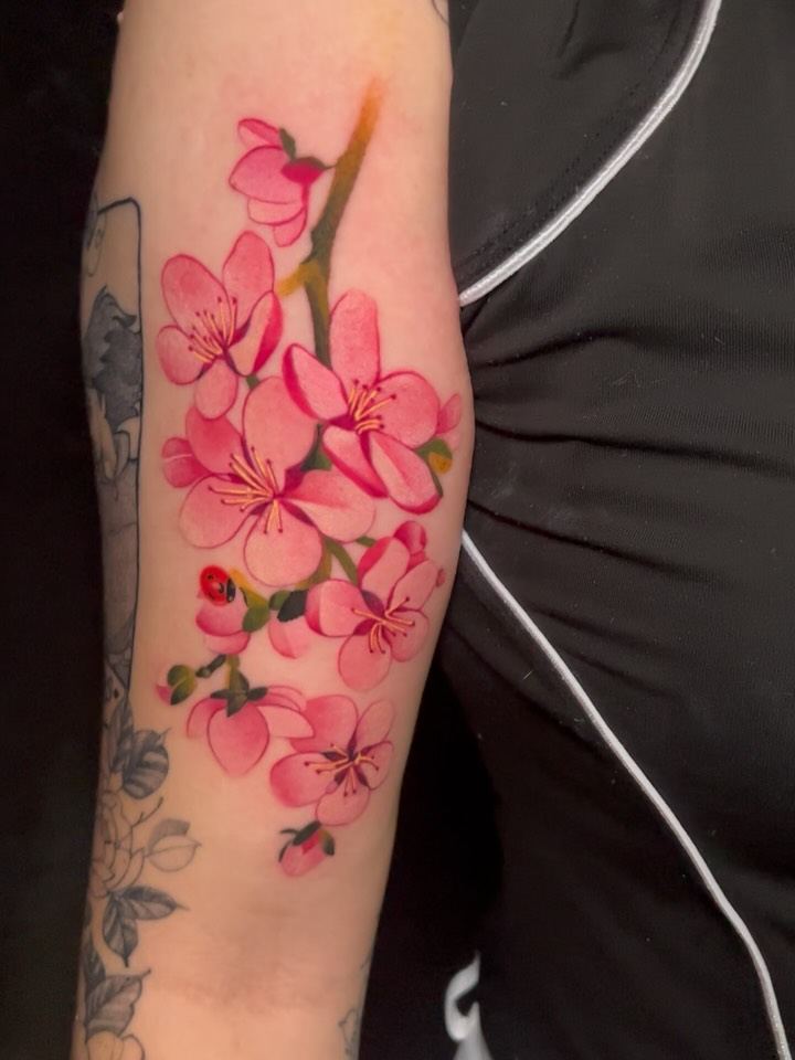 Cherry blossoms tattoo by Sinai Alba